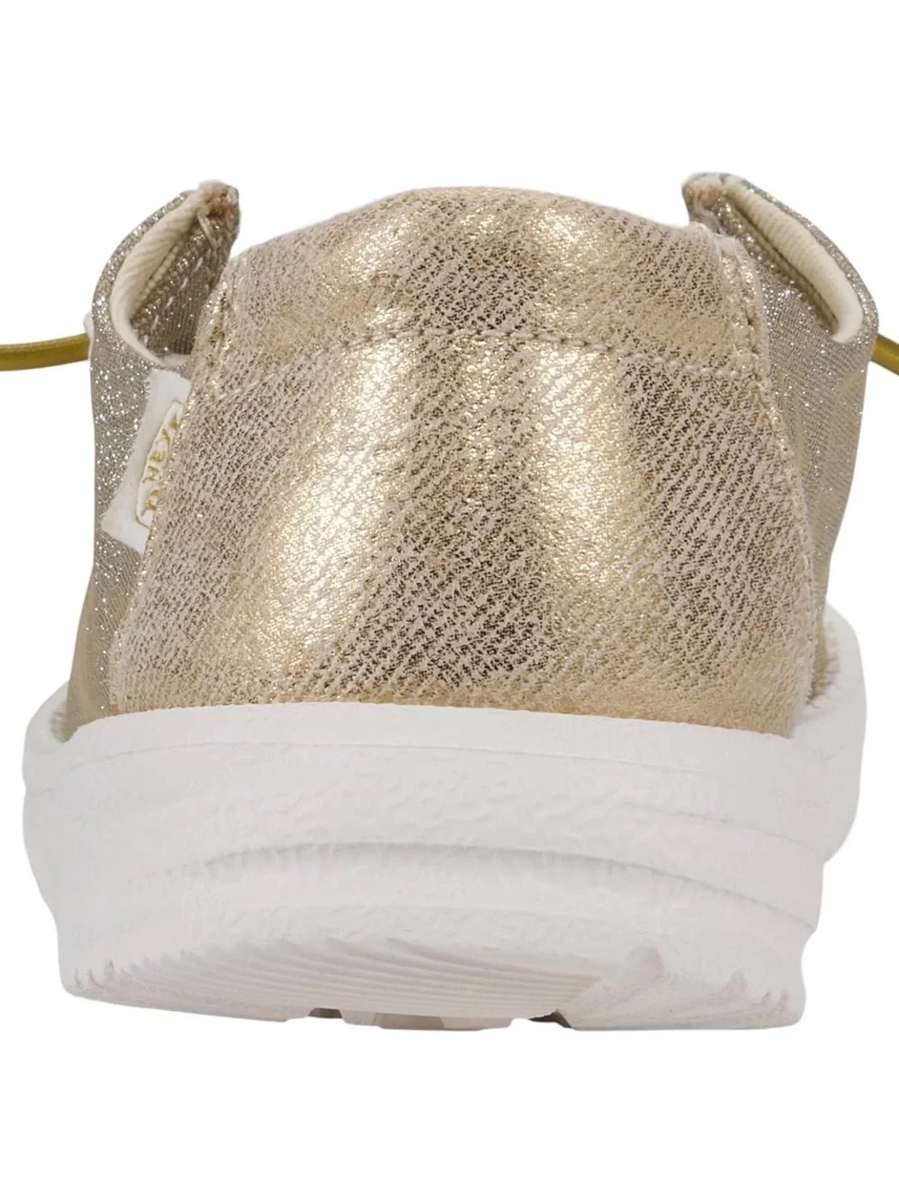 HEYDUDE Wendy Metallic Sparkle Girls J2 Gold Glitter NEW WITH TAG